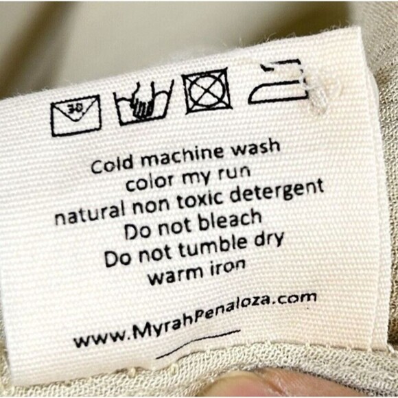 Myrah Penaloza Dress One Size Beige Kundalini Bamboo Gauze Oversize Lagan look - Picture 11 of 11